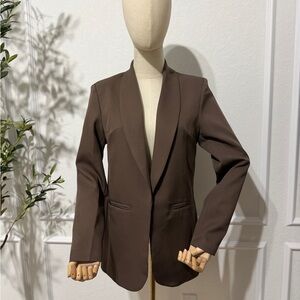 Classic Brown Women's Suit Jacket